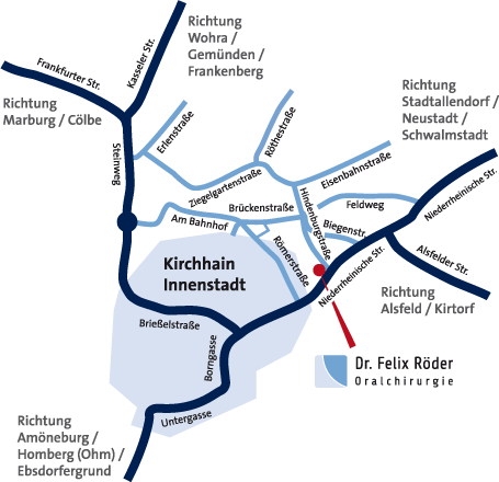 Anfahrtsskizze Kirchhain